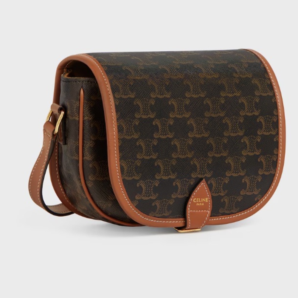 Celine Brown and Black Monogram Crossbody Bag